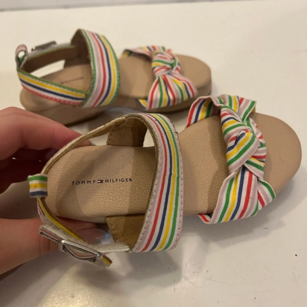 Tommy Hilfiger toddler striped sandals size 8